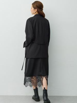マタニティ ワンピース|裾レースキャミワンピース　マタニティ・産後【出産後も長く着られる】|ブラック