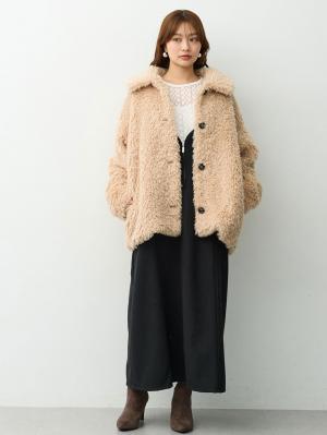 マタニティ ワンピース|【セット】レーストップス×ツイード風キャミワンピース　マタニティ・産後【出産後も長く着られる】|ブラック