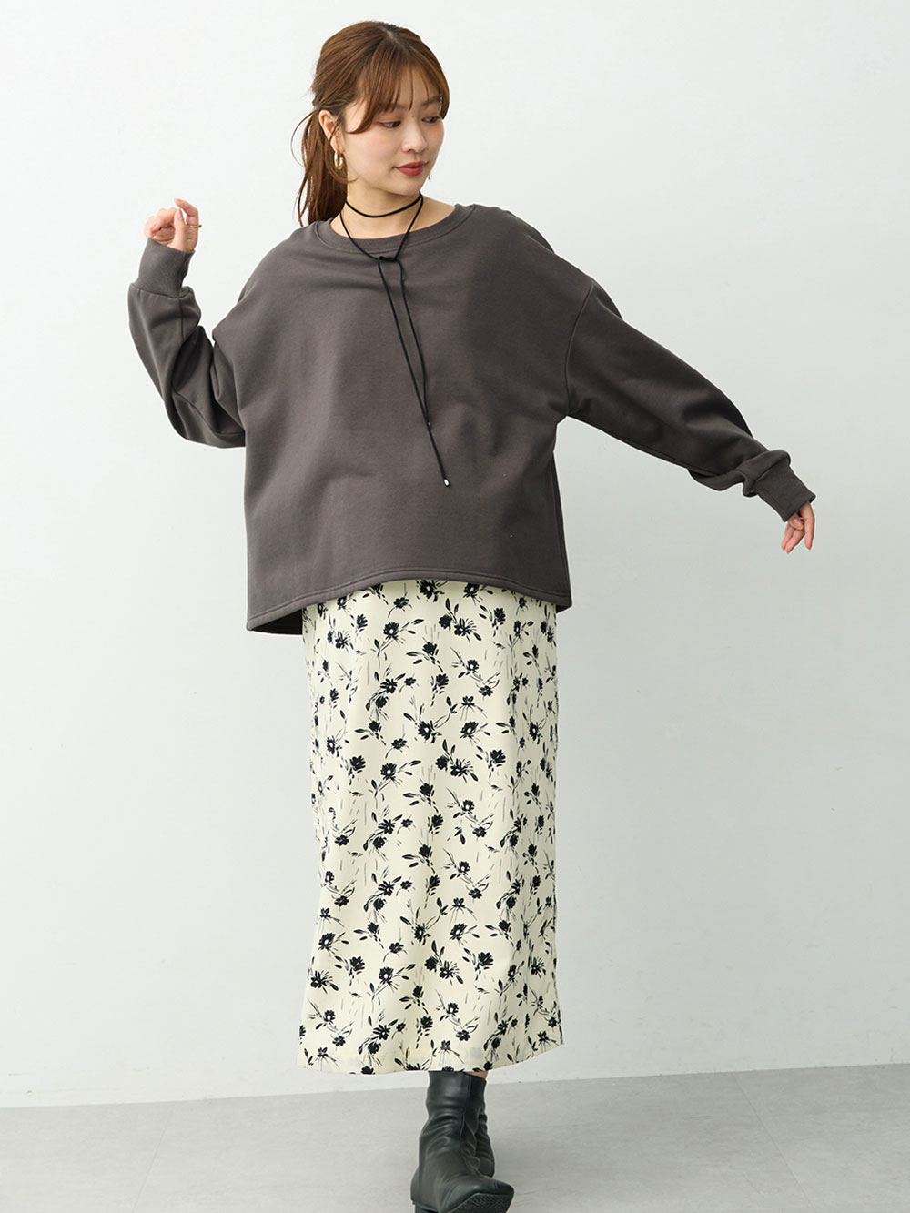 マタニティ スカート|Iラインアソート花柄スカート　マタニティ・産後【出産後も長く着られる】|オフ