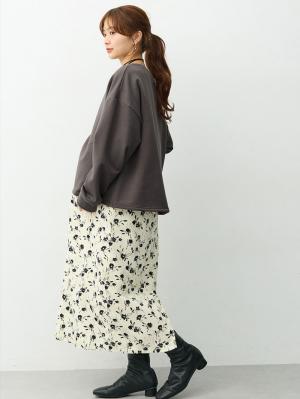 マタニティ スカート|Iラインアソート花柄スカート　マタニティ・産後【出産後も長く着られる】|オフ
