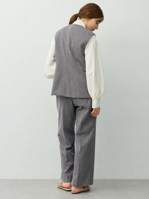 マタニティトップス・授乳服トップス|【セットアップ可】ベルト付きジレ　マタニティ・産後【出産後も長く着られる】|千鳥
