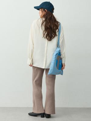 マタニティトップス・授乳服トップス|【4WAY着用可】ボウタイ付きブラウス　マタニティ・授乳服【出産後も長く着られる】|オフホワイト