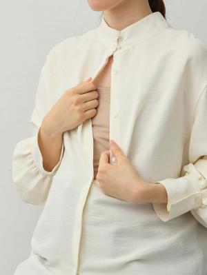 マタニティトップス・授乳服トップス|【4WAY着用可】ボウタイ付きブラウス　マタニティ・授乳服【出産後も長く着られる】