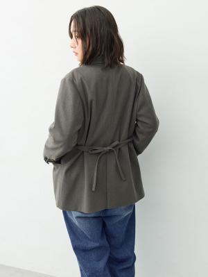 マタニティトップス・授乳服トップス|【セットアップ可】テーラードジャケット　マタニティ・産後　【出産後も長く着られる】|グレー