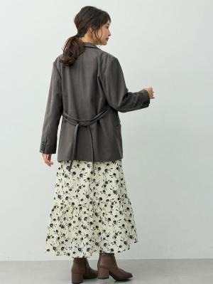 マタニティトップス・授乳服トップス|【セットアップ可】テーラードジャケット　マタニティ・産後　【出産後も長く着られる】|グレー