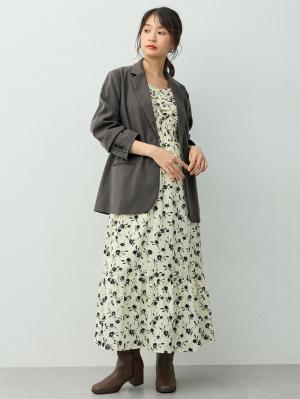 マタニティトップス・授乳服トップス|【セットアップ可】テーラードジャケット　マタニティ・産後　【出産後も長く着られる】|グレー