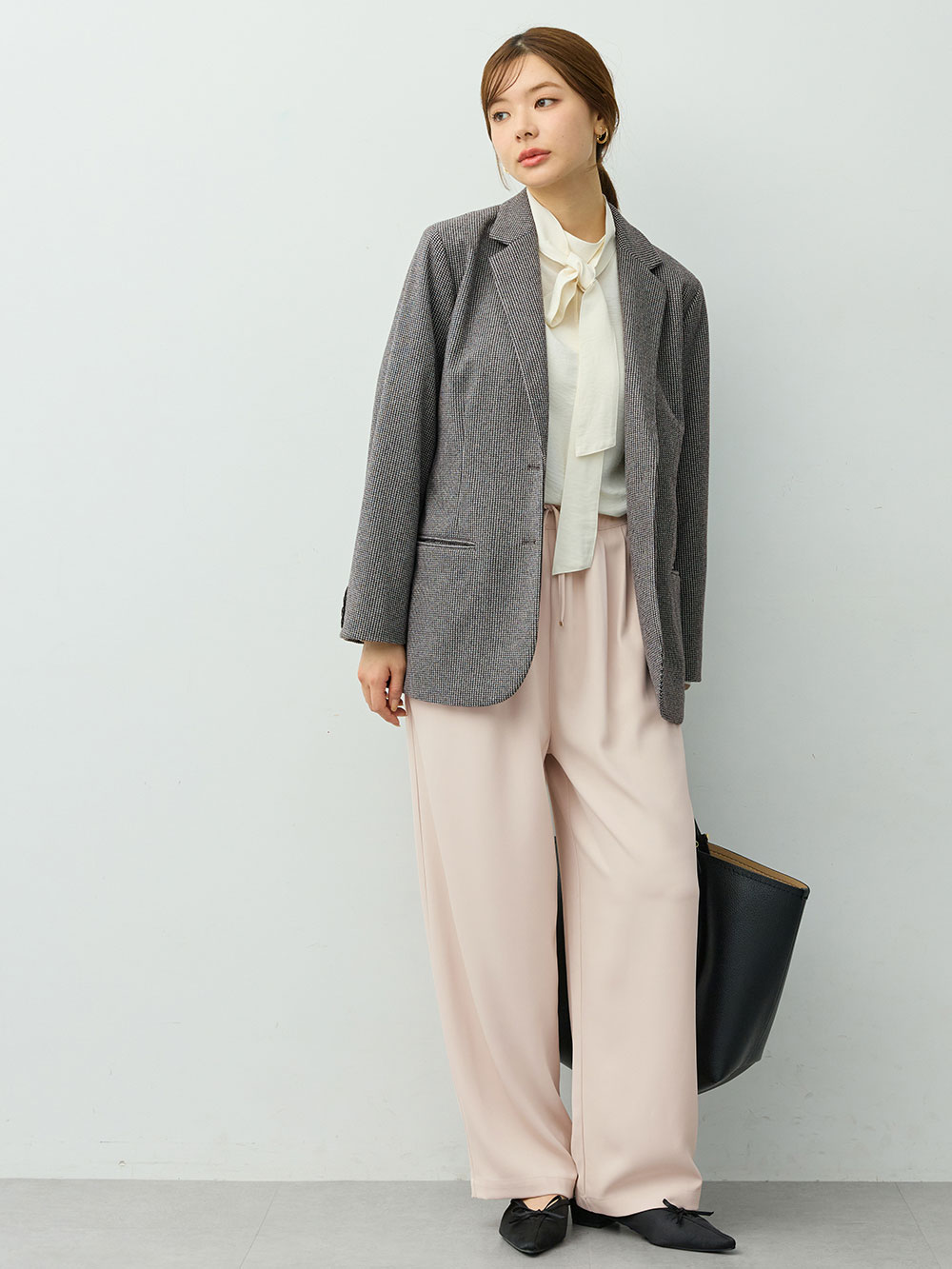 マタニティトップス・授乳服トップス|【セットアップ可】テーラードジャケット　マタニティ・産後　【出産後も長く着られる】|千鳥