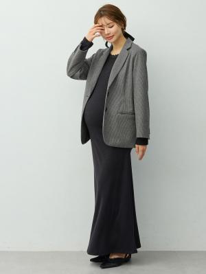 マタニティトップス・授乳服トップス|【セットアップ可】テーラードジャケット　マタニティ・産後　【出産後も長く着られる】|千鳥