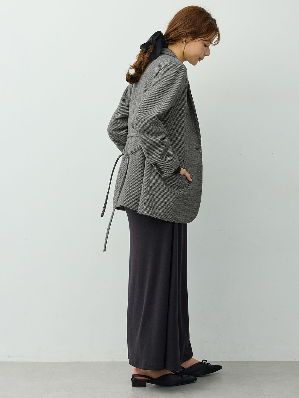 マタニティトップス・授乳服トップス|【セットアップ可】テーラードジャケット　マタニティ・産後　【出産後も長く着られる】|千鳥