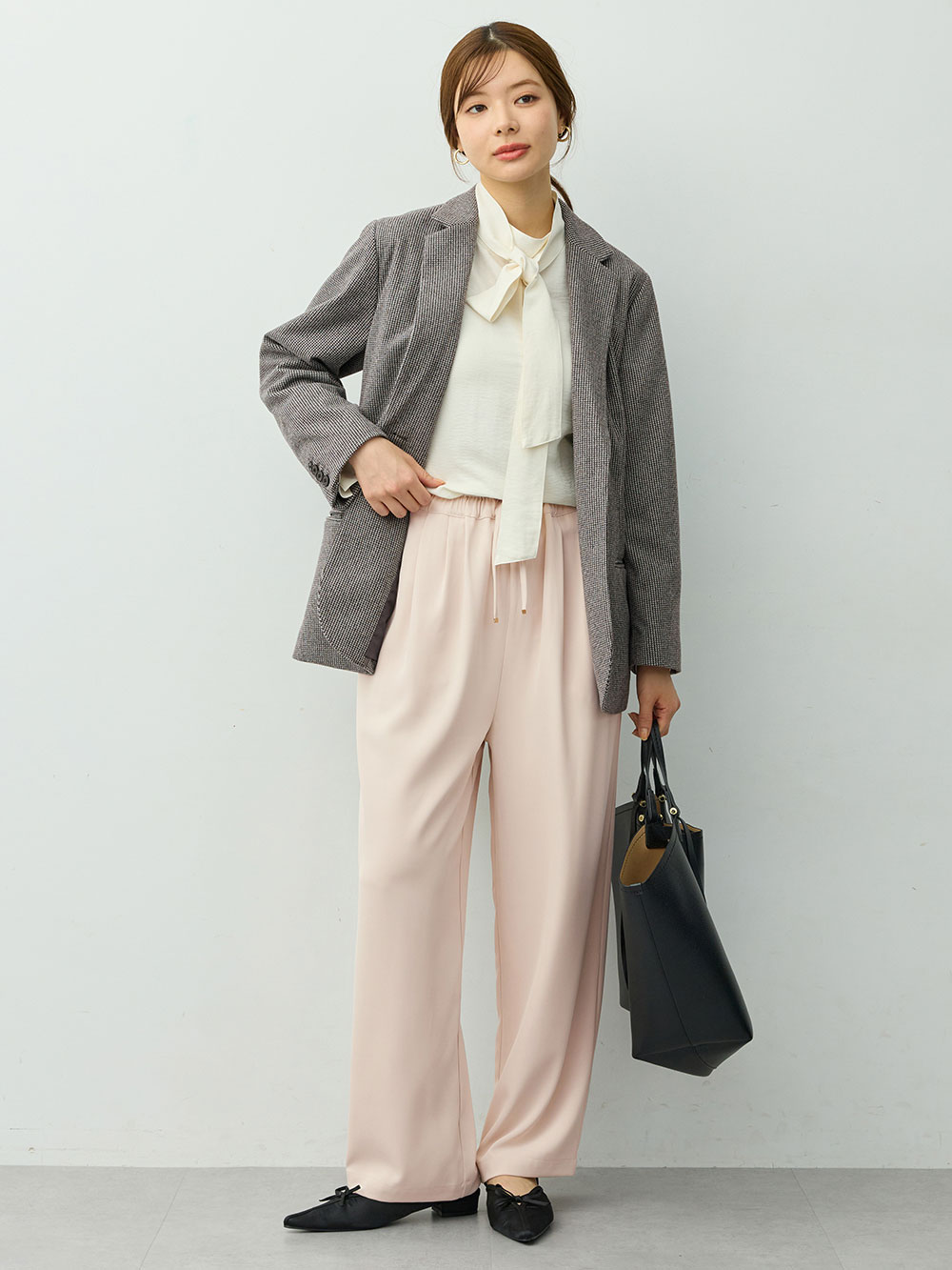 マタニティトップス・授乳服トップス|【セットアップ可】テーラードジャケット　マタニティ・産後　【出産後も長く着られる】|千鳥