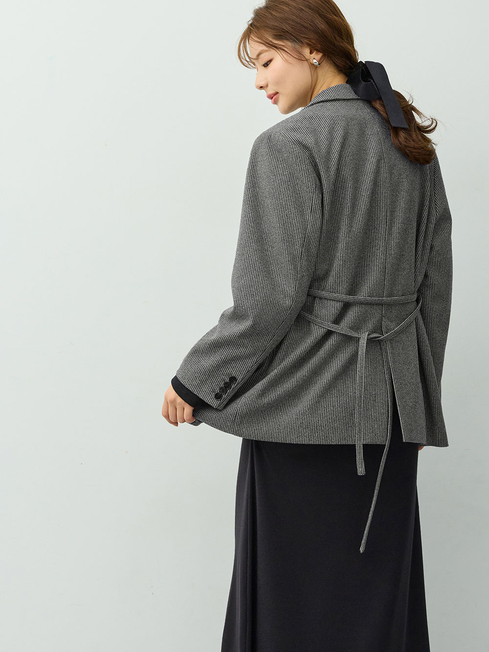 マタニティトップス・授乳服トップス|【セットアップ可】テーラードジャケット　マタニティ・産後　【出産後も長く着られる】|千鳥