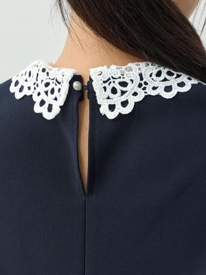 マタニティトップス・授乳服トップス|【セットアップ可】取り外しできる襟付きペプラムトップス　マタニティ・産後授乳服【出産後も長く着られる】