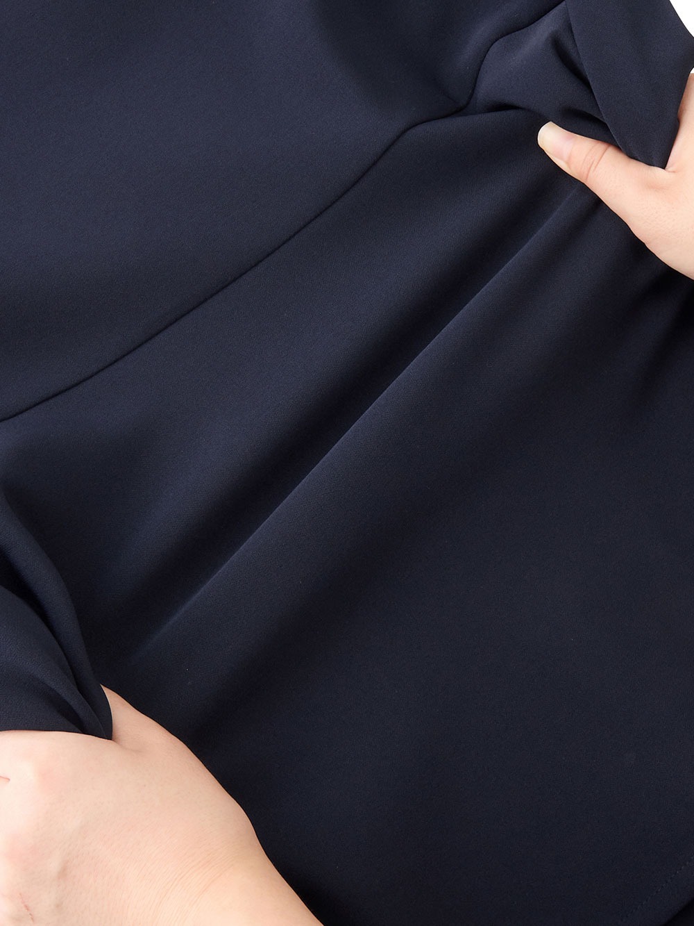 マタニティトップス・授乳服トップス|【セットアップ可】取り外しできる襟付きペプラムトップス　マタニティ・産後授乳服【出産後も長く着られる】
