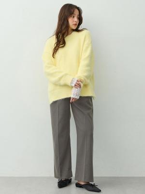 マタニティ パンツ|【セットアップ可】ハイウエストワイドストレートパンツ　マタニティ・産後【出産後も長く着られる】|グレー