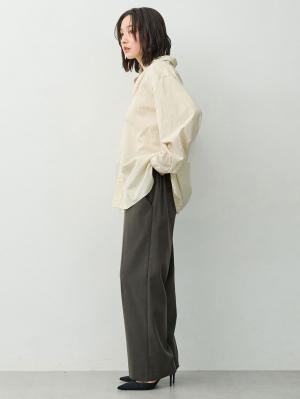 マタニティ パンツ|【セットアップ可】ハイウエストワイドストレートパンツ　マタニティ・産後【出産後も長く着られる】|グレー