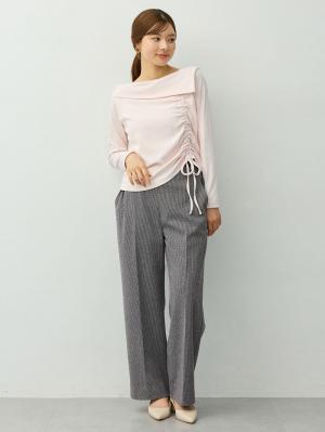 マタニティ パンツ|【セットアップ可】ハイウエストワイドストレートパンツ　マタニティ・産後【出産後も長く着られる】|千鳥