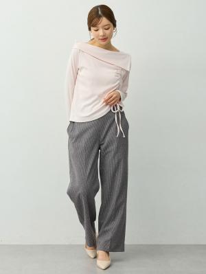 マタニティ パンツ|【セットアップ可】ハイウエストワイドストレートパンツ　マタニティ・産後【出産後も長く着られる】|千鳥