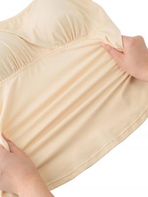 マタニティトップス・授乳服トップス|【セット】アウターに響かない授乳キャミソール付きドレープ長袖トップス　マタニティ・産後授乳服【出産後も長く着られる】