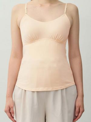 マタニティトップス・授乳服トップス|【セット】アウターに響かない授乳キャミソール付きドレープ長袖トップス　マタニティ・産後授乳服【出産後も長く着られる】