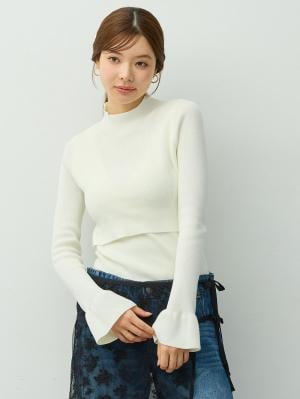 フレアスリーブタートル　マタニティ・産後授乳服【出産後も長く着られる】10685