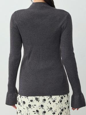 マタニティトップス・授乳服トップス|フレアスリーブタートル　マタニティ・産後授乳服【出産後も長く着られる】