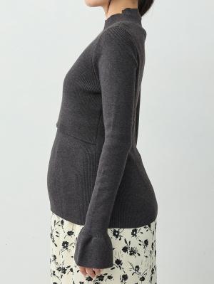 マタニティトップス・授乳服トップス|フレアスリーブタートル　マタニティ・産後授乳服【出産後も長く着られる】