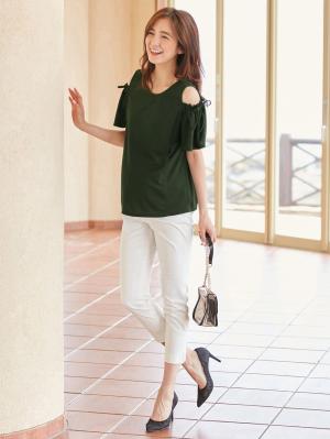 マタニティ パンツ|P・パンツ　接触冷感ストレッチクロップド（八分丈）|オフ