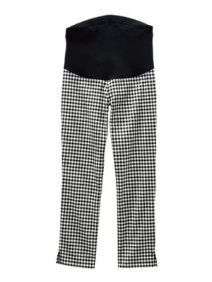 マタニティ パンツ|P・パンツ　接触冷感ストレッチクロップド（八分丈）|ブラック×オフ