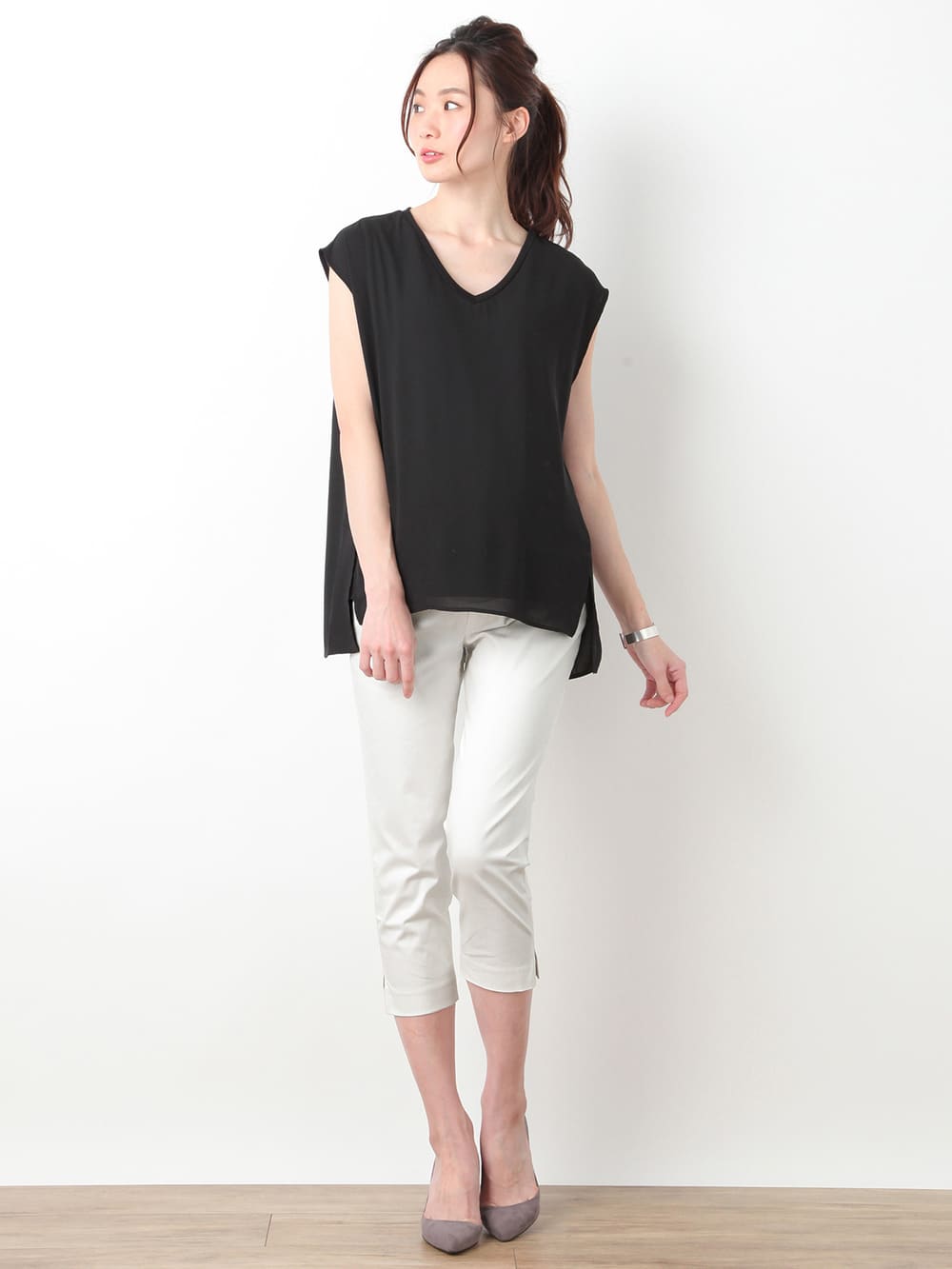 マタニティ パンツ|P・パンツ　接触冷感クロップド（七分丈）|オフ