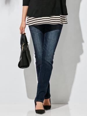 【マタニティ・授乳服】P・パンツ　ストレッチデニムタイトストレート20568