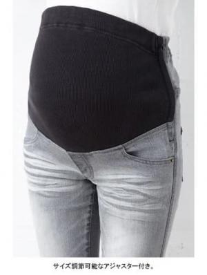 マタニティ パンツ|【マタニティ・授乳服】P・パンツ　ストレッチデニムタイトストレート