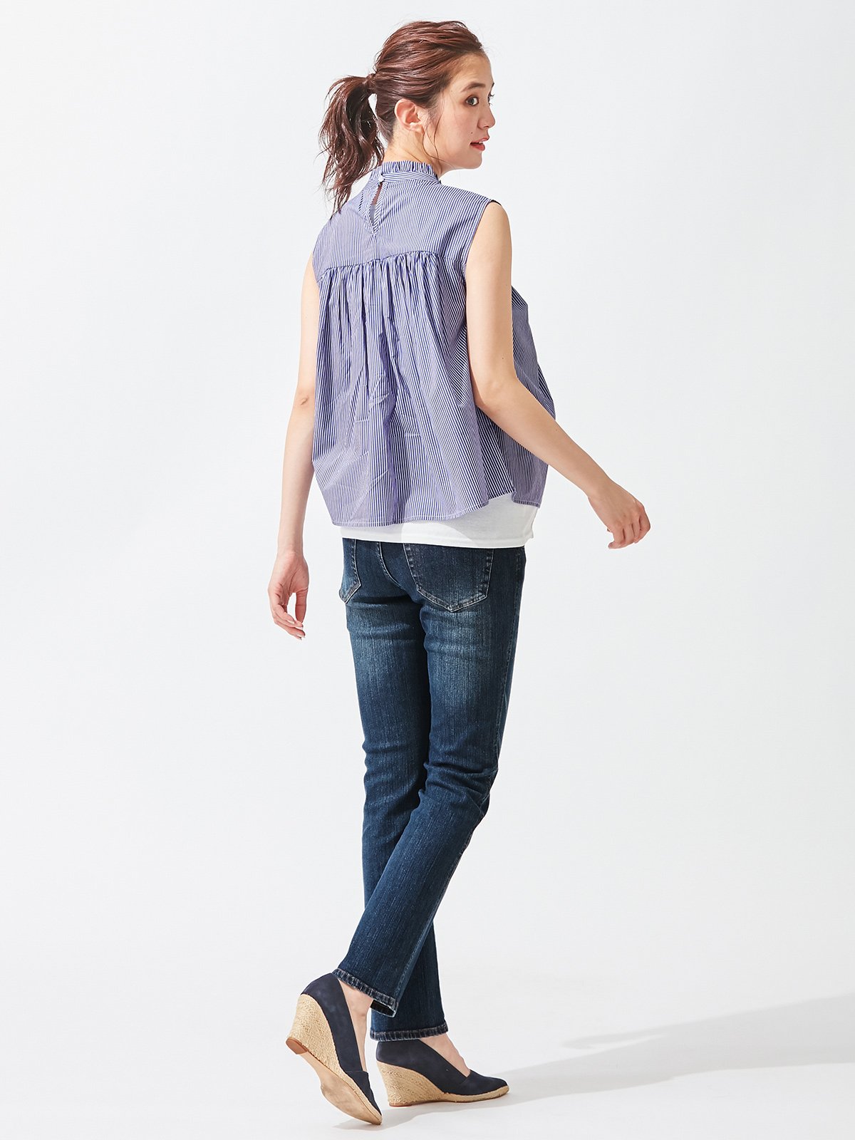 マタニティ・授乳服】P・パンツ ストレッチ デニム ストレートセミフレア【ブーツカット】マタニティパンツデニム マタニティ パンツ・サロペット(品番：20569)  ｜マタニティウェア・授乳服通販｜ エンジェリーベ 公式