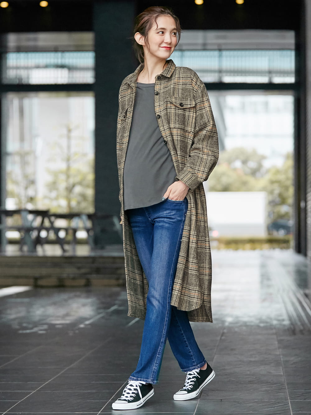 マタニティ パンツ サロペット P パンツ ストレッチ デニム ストレートセミフレア ブーツカット マタニティパンツデニム マタニティウェア 授乳服通販 エンジェリーベ 公式