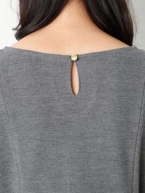 マタニティ ワンピース|ポンチ素材サイドタックワンピース　マタニティ・授乳服【出産後も長く使える】