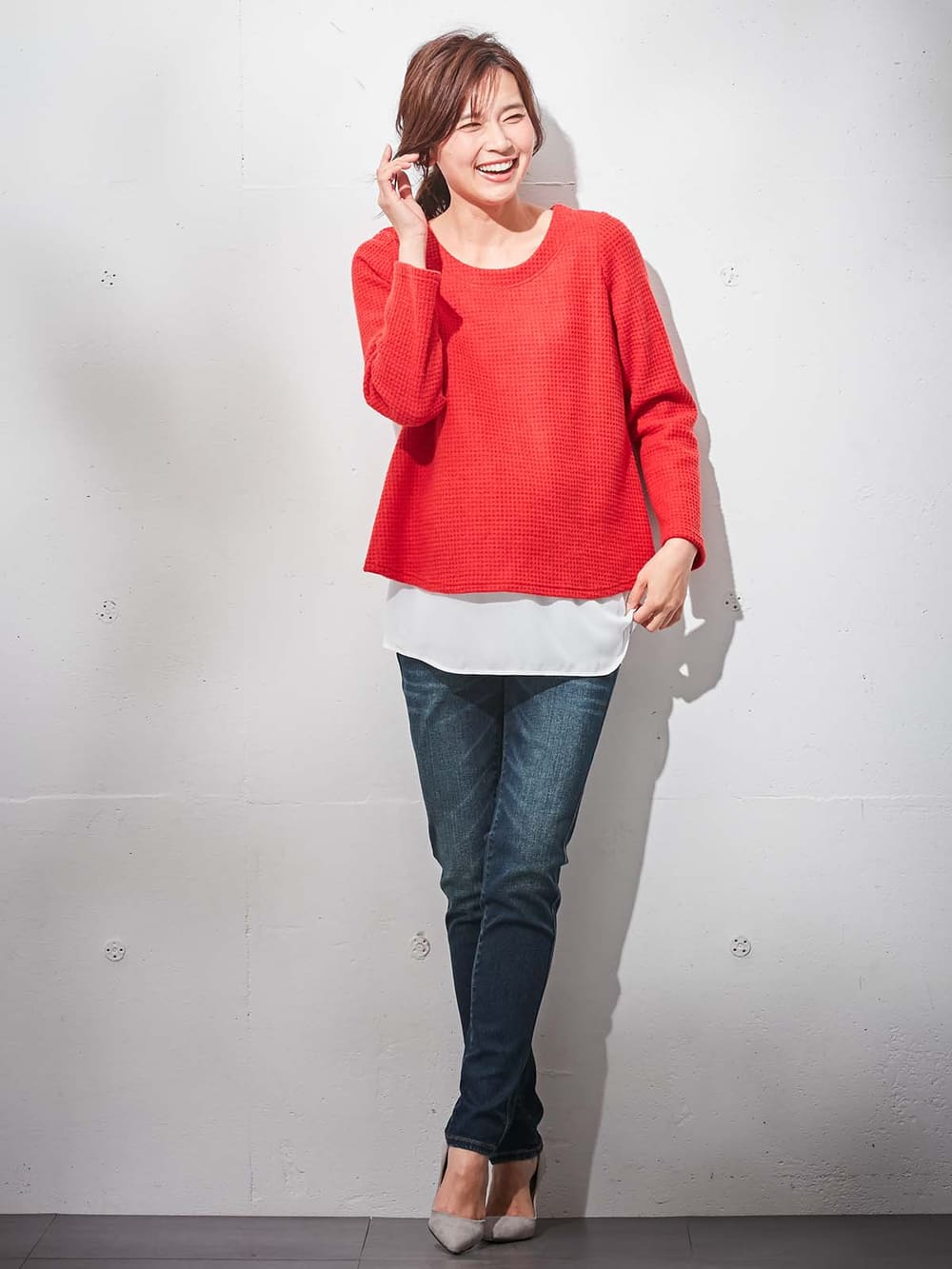 マタニティ パンツ|P・パンツ　ストレッチデニムスキニー（Special price）|ダークブルー