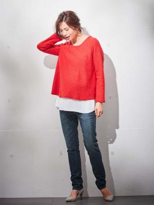 マタニティ パンツ|P・パンツ　ストレッチデニムスキニー（Special price）|ダークブルー