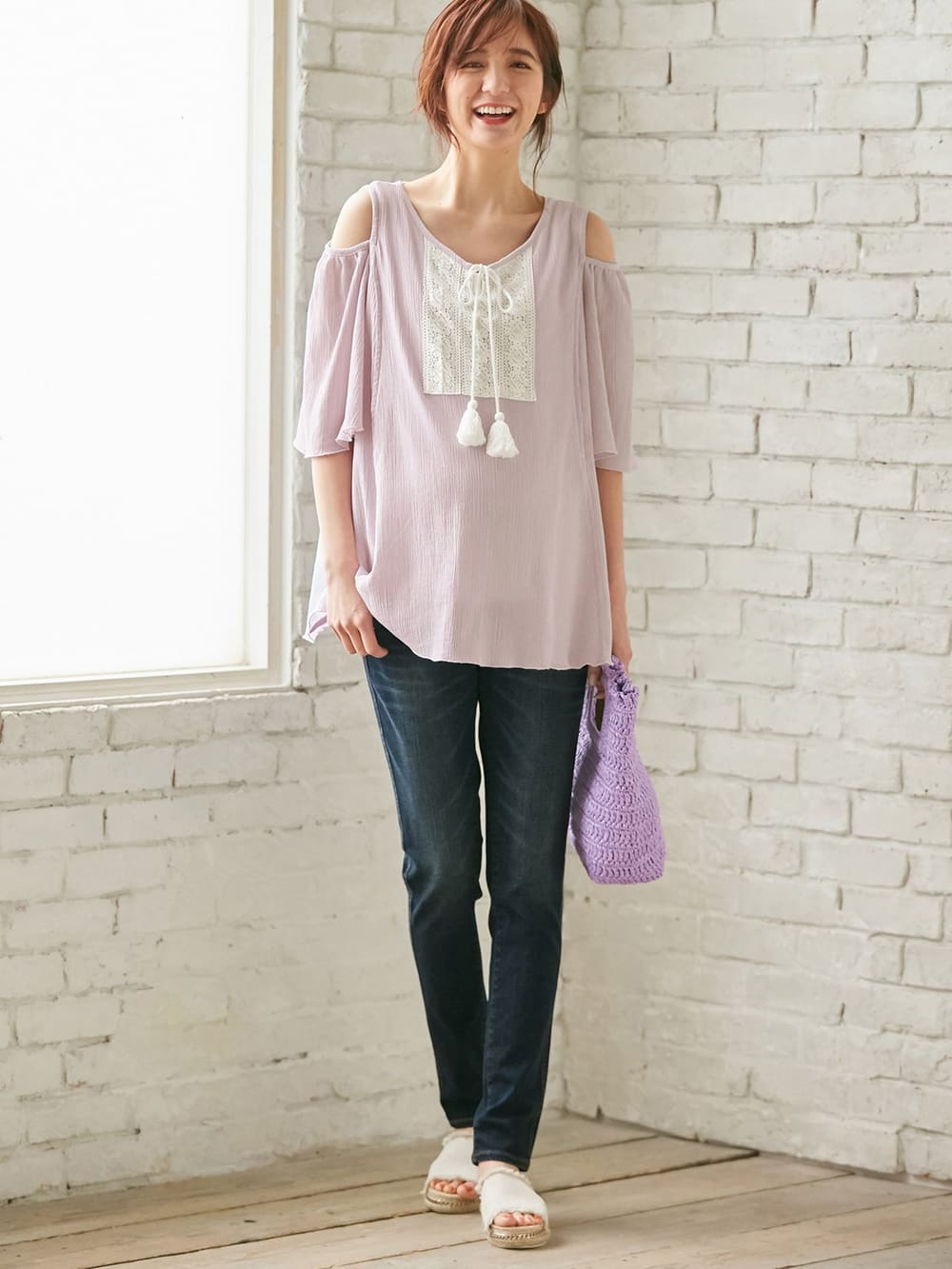 マタニティ パンツ|P・パンツ　ストレッチデニムスキニー（Special price）|ダークブルー