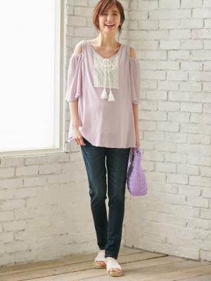 マタニティ パンツ|P・パンツ　ストレッチデニムスキニー（Special price）|ダークブルー