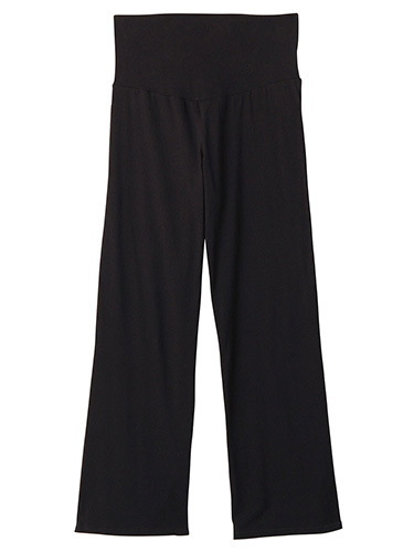 マタニティ パンツ|fairy（フェアリー）【産前産後対応】らくちんパンツ（ストレート）【出産後も長く使える】|ブラック