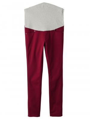 マタニティ パンツ|【マタニティ・授乳服】P・パンツ　ストレッチカラーチノスキニー【special price】|ボルドー