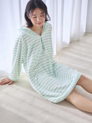 fairy（フェアリー）ボーダーバスローブチュニック21071