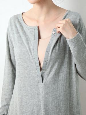 マタニティ パジャマ・ルームウェア|【授乳しやすい】接結ガーゼワンピ×産後も使えるレギンスパジャマセット