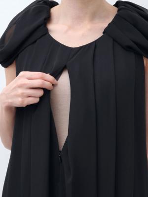 株主優待カテゴリー|LOVE MIC（ラブミック）ジョーゼット2WAYタックワンピース　マタニティ・授乳服