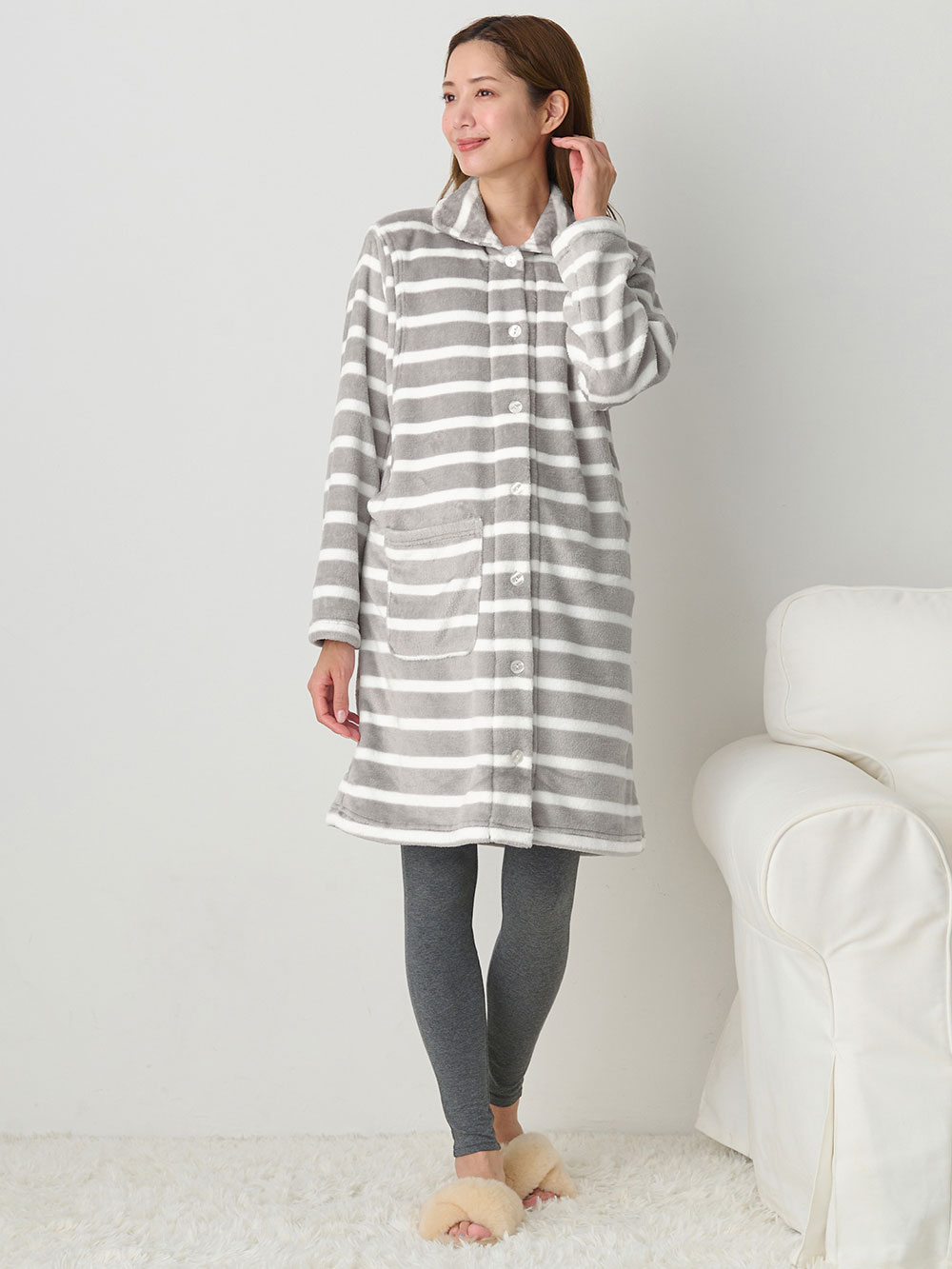 マタニティレッグウェア|fairy(フェアリー)【産前産後対応】お腹らくちんレギンス【出産後も長く使える】|チャコール