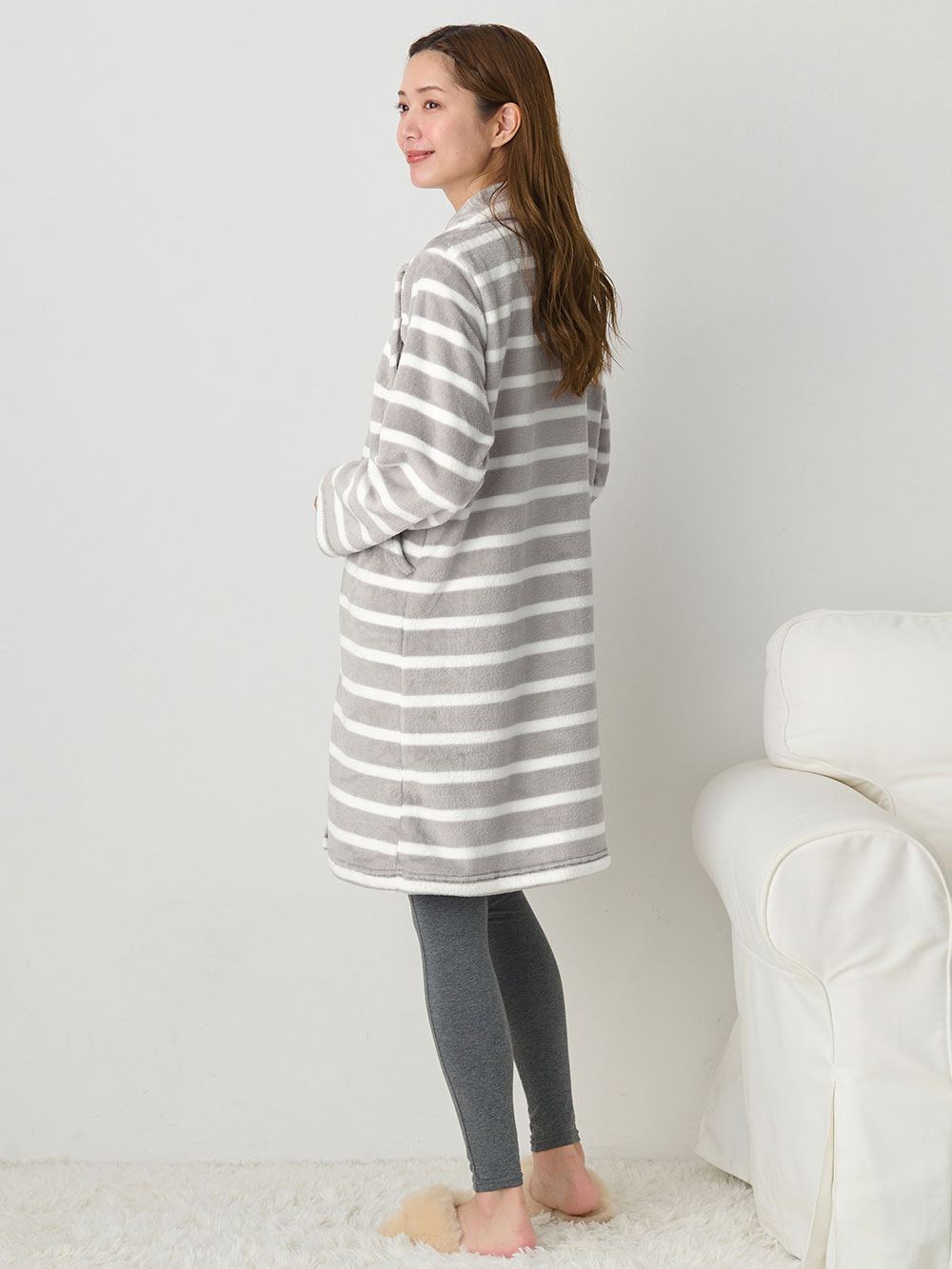 マタニティレッグウェア|fairy(フェアリー)【産前産後対応】お腹らくちんレギンス【出産後も長く使える】|チャコール