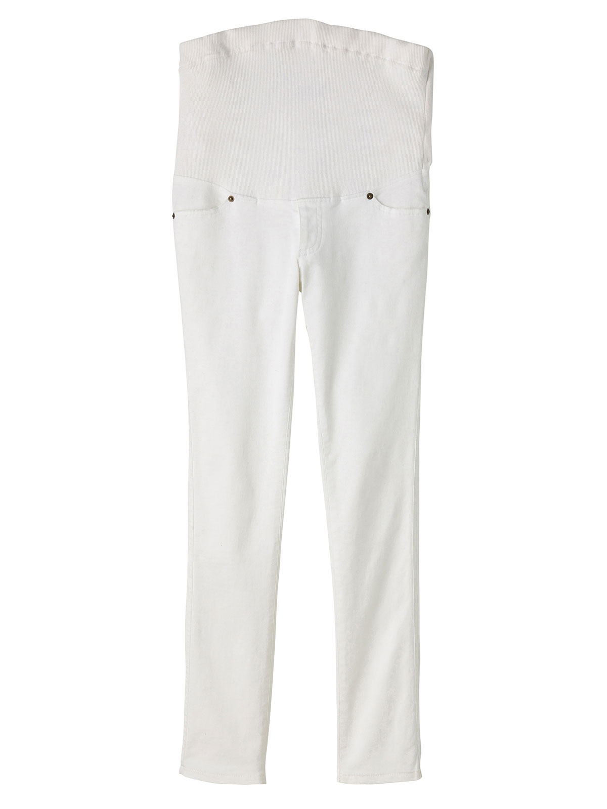 マタニティ パンツ|P・パンツ　ストレッチカラーチノスキニー|ホワイト