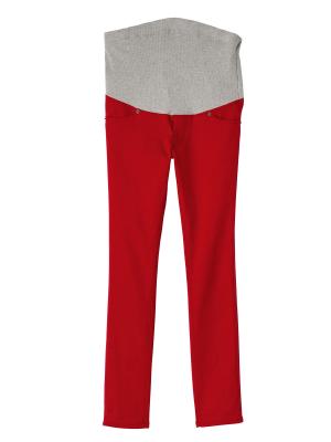 マタニティ パンツ|P・パンツ　ストレッチカラーチノスキニー|レッド