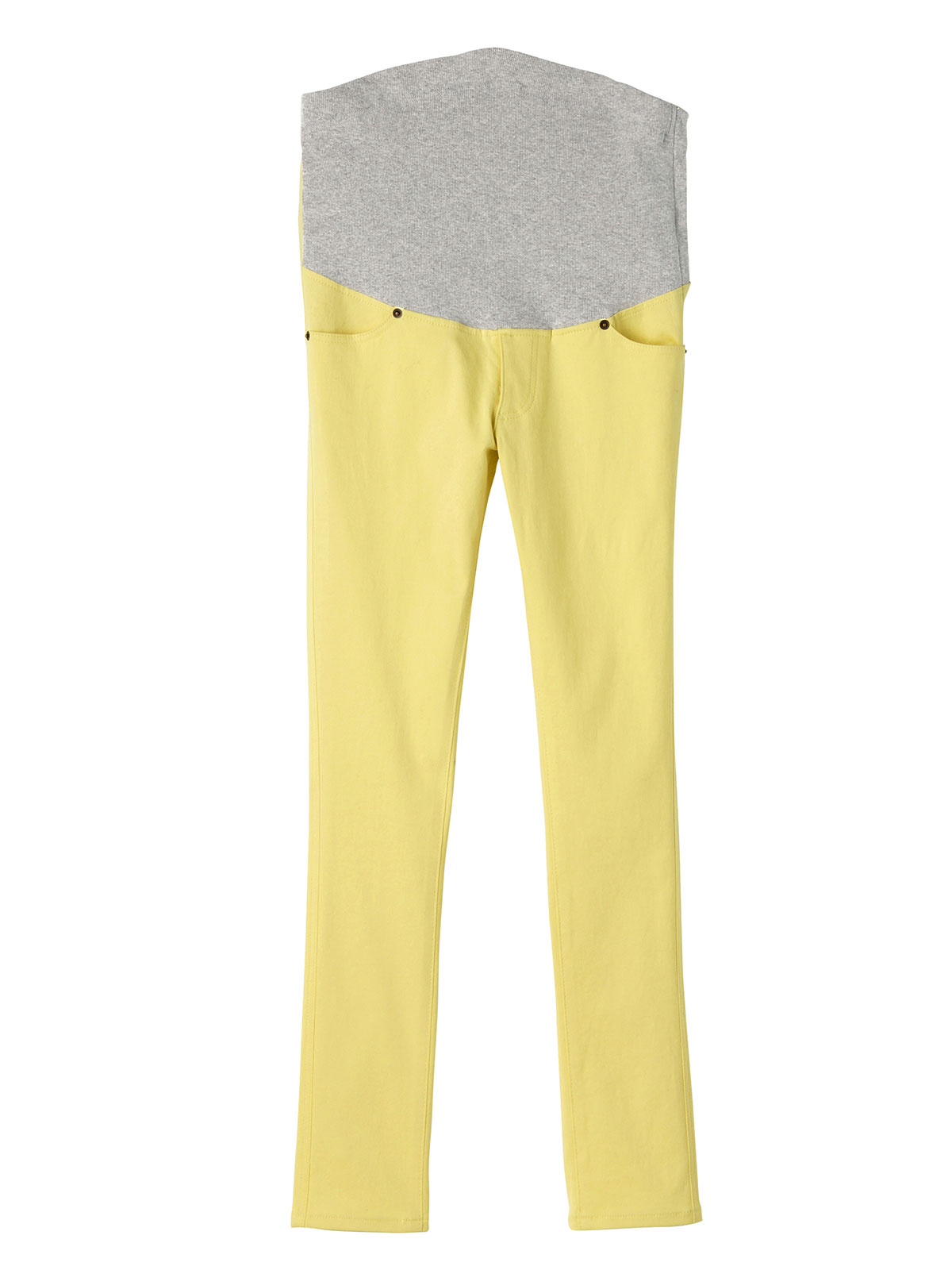 マタニティ パンツ|P・パンツ　ストレッチカラーチノスキニー|ライトイエロー