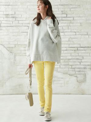 マタニティ パンツ|P・パンツ　ストレッチカラーチノスキニー|ライトイエロー