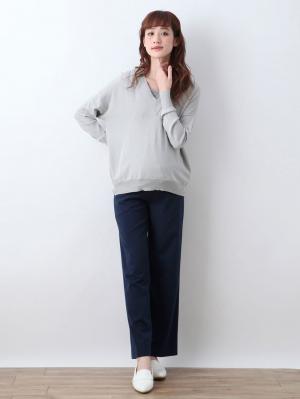 マタニティ パンツ|P・パンツ　ストレッチワイドストレート